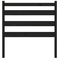 Testiera per Letto Nera 81x4x100 cm in Legno Massello di Pino 818399