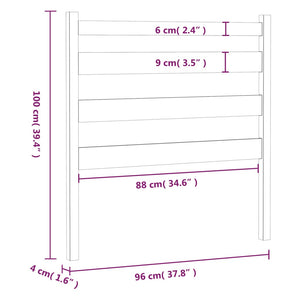 Testiera per Letto 96x4x100 cm in Legno Massello di Pino 818400