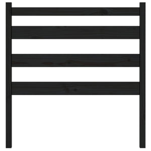 Testiera per Letto Nera 96x4x100 cm in Legno Massello di Pino 818404