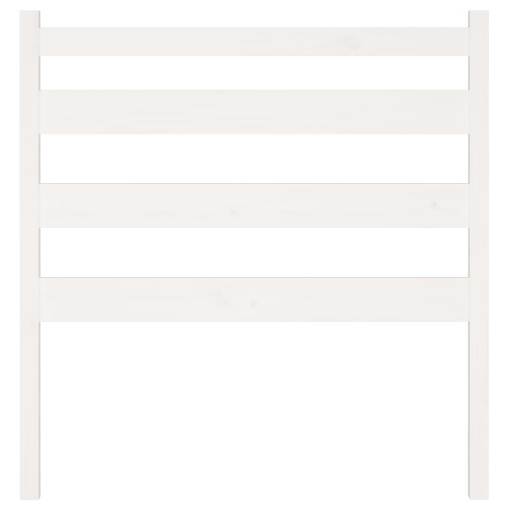 Testiera per Letto Bianca 106x4x100cm in Legno Massello di Pino 818406