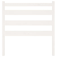 Testiera per Letto Bianca 106x4x100cm in Legno Massello di Pino 818406