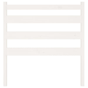 Testiera per Letto Bianca 106x4x100cm in Legno Massello di Pino 818406