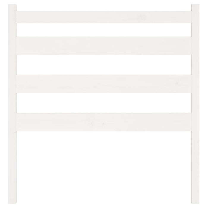 Testiera per Letto Bianca 106x4x100cm in Legno Massello di Pino