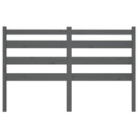 Testiera per Letto Grigia 126x4x100cm in Legno Massello di Pino