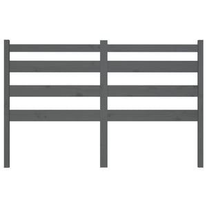Testiera per Letto Grigia 126x4x100cm in Legno Massello di Pino