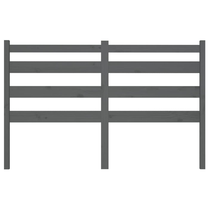 Testiera per Letto Grigia 126x4x100cm in Legno Massello di Pino