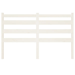 Testiera per Letto Bianca 146x4x100cm in Legno Massello di Pino