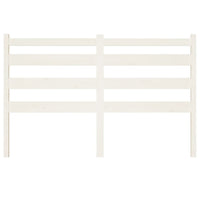 Testiera per Letto Bianca 186x4x100cm in Legno Massello di Pino 818436