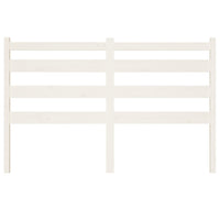 Testiera per Letto Bianca 206x4x100 cm Legno Massello di Pino 818441