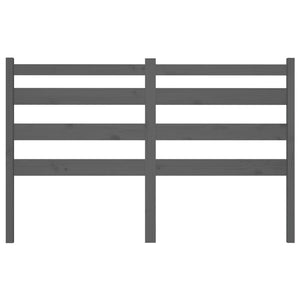 Testiera per Letto Grigia 206x4x100cm in Legno Massello di Pino 818442