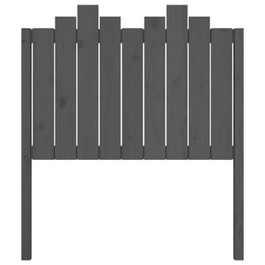 Testiera per Letto Grigia 96x4x110 cm in Legno Massello di Pino cod mxl 47872
