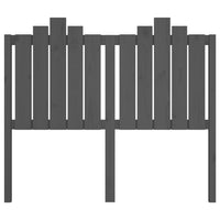 Testiera per Letto Grigia 126x4x110cm in Legno Massello di Pino 818462