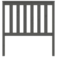 Testiera per Letto Grigia 96x6x101 cm in Legno Massello di Pino 818502