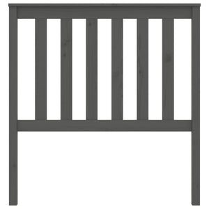 Testiera per Letto Grigia 96x6x101 cm in Legno Massello di Pino 818502