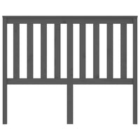 Testiera per Letto Grigia 126x6x101cm in Legno Massello di Pino