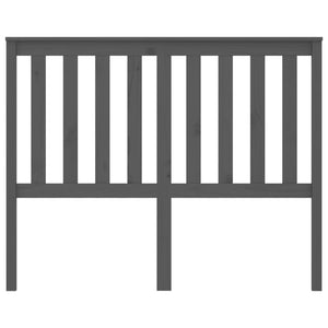 Testiera per Letto Grigia 126x6x101cm in Legno Massello di Pino