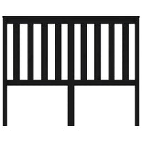 Testiera per Letto Nera 146x6x101 cm in Legno Massello di Pino 818524
