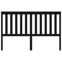 Testiera per Letto Nera 166x6x101 cm in Legno Massello di Pino 818534