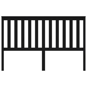 Testiera per Letto Nera 166x6x101 cm in Legno Massello di Pino 818534