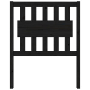 Testiera per Letto Nera 80,5x4x100 cm in Legno Massello di Pino cod mxl 31818