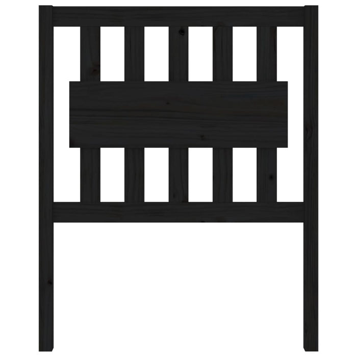 Testiera per Letto Nera 80,5x4x100 cm in Legno Massello di Pino cod mxl 31818