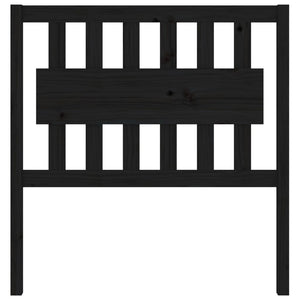 Testiera per Letto-Testata-Testiera Decorativa Nera 95,5x4x100 cm in Legno Massello di Pino 513762