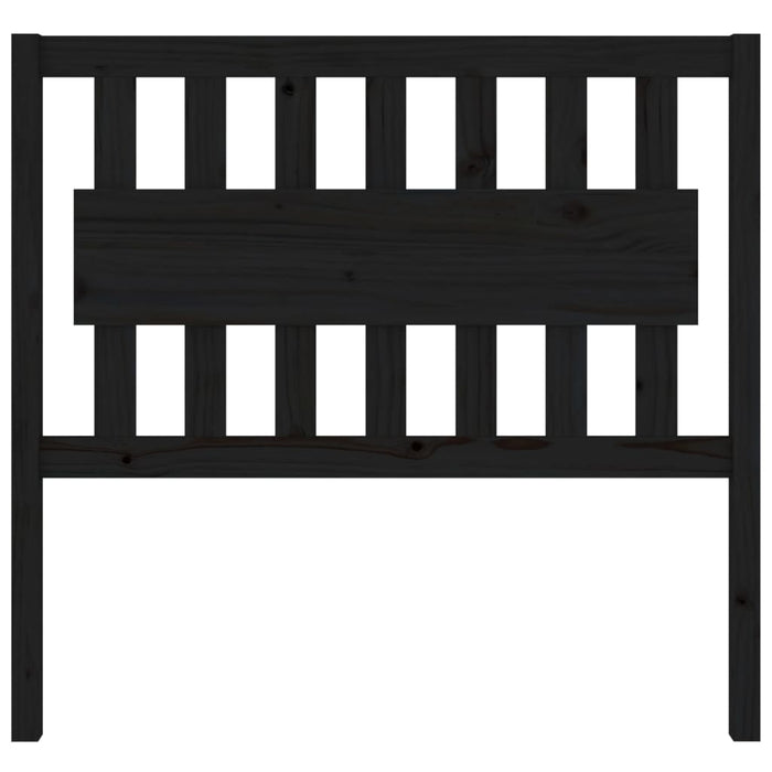 Testiera per Letto Nera 105,5x4x100cm in Legno Massello di Pino cod mxl 31819