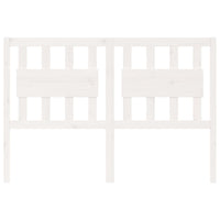 Testiera per Letto-Testata-Testiera Decorativa Bianca 125,5x4x100 cm Legno Massello di Pino 968721