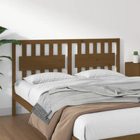 Testiera per Letto-Testata-Testiera Decorativa ambra 155,5x4x100 cm Legno Massello di Pino 436934