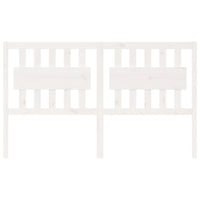 Testiera per Letto Bianca 165,5x4x100 cm Legno Massello di Pino 818581