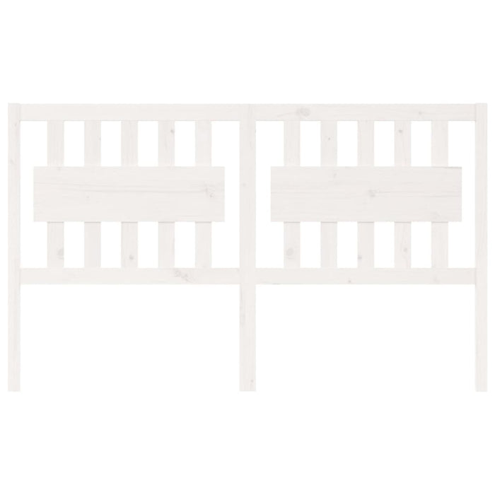 Testiera per Letto Bianca 165,5x4x100 cm Legno Massello di Pino 818581