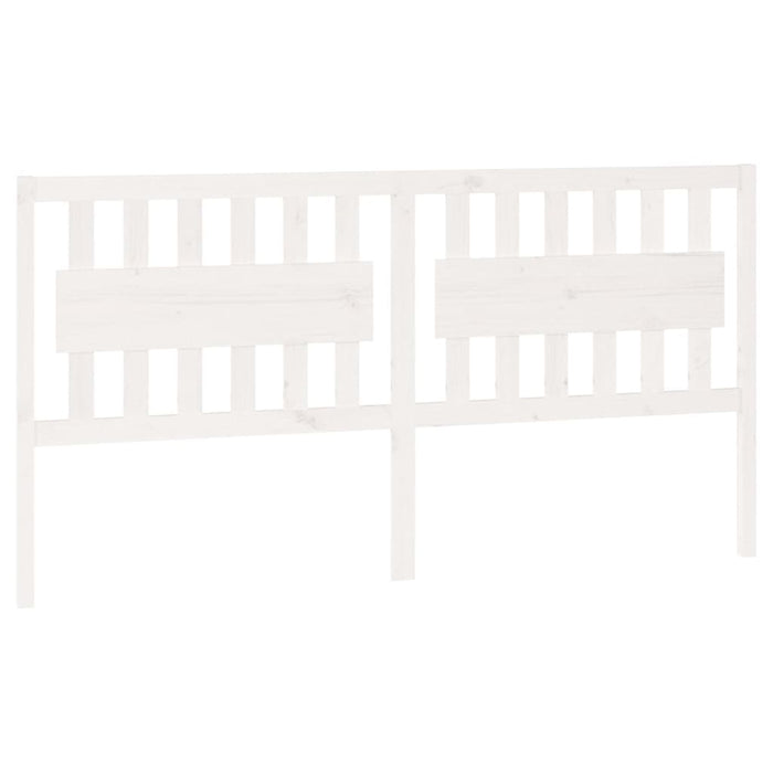Testiera per Letto Bianca 185,5x4x100 cm Legno Massello di Pino