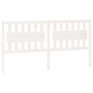 Testiera per Letto Bianca 185,5x4x100 cm Legno Massello di Pino 818586