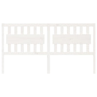 Testiera per Letto Bianca 185,5x4x100 cm Legno Massello di Pino