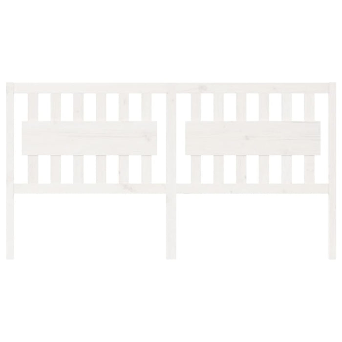 Testiera per Letto Bianca 185,5x4x100 cm Legno Massello di Pino 818586