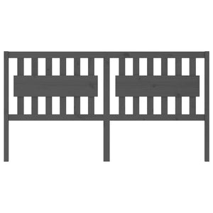 Testiera per Letto-Testata-Testiera Decorativa Grigia 185,5x4x100 cm Legno Massello di Pino 819990