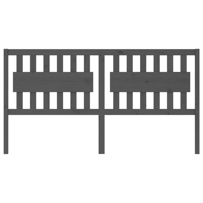Testiera per Letto-Testata-Testiera Decorativa Grigia 185,5x4x100 cm Legno Massello di Pino 819990