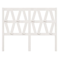 Testiera per Letto-Testata-Testiera Decorativa Bianca 126x4x100cm in Legno Massello di Pino 320489
