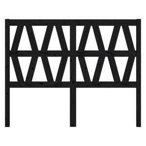 Testiera per Letto-Testata-Testiera Decorativa Nera 126x4x100 cm in Legno Massello di Pino 982190