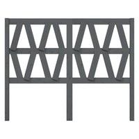 Testiera per Letto Grigia 141x4x100cm in Legno Massello di Pino