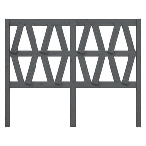 Testiera per Letto Grigia 141x4x100cm in Legno Massello di Pino