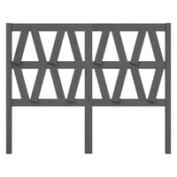 Testiera per Letto Grigia 146x4x100cm in Legno Massello di Pino 818622