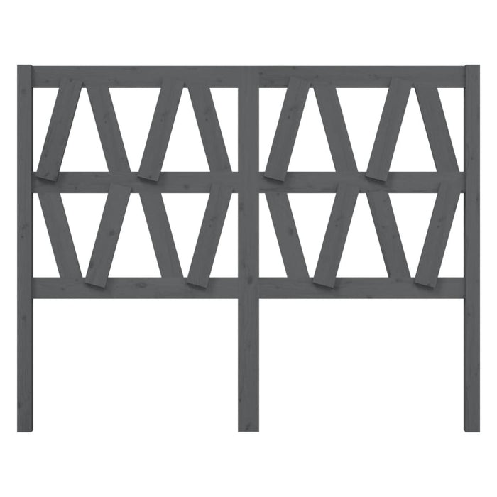 Testiera per Letto-Testata-Testiera Decorativa Grigia 146x4x100cm in Legno Massello di Pino 603689