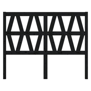 Testiera per Letto Nera 146x4x100 cm in Legno Massello di Pino 818624