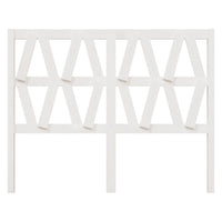 Testiera per Letto Bianca 156x4x100cm in Legno Massello di Pino