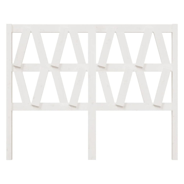 Testiera per Letto Bianca 156x4x100cm in Legno Massello di Pino