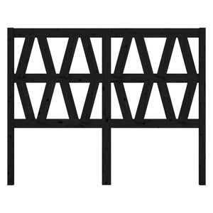 Testiera per Letto Nera 166x4x100 cm in Legno Massello di Pino 818634