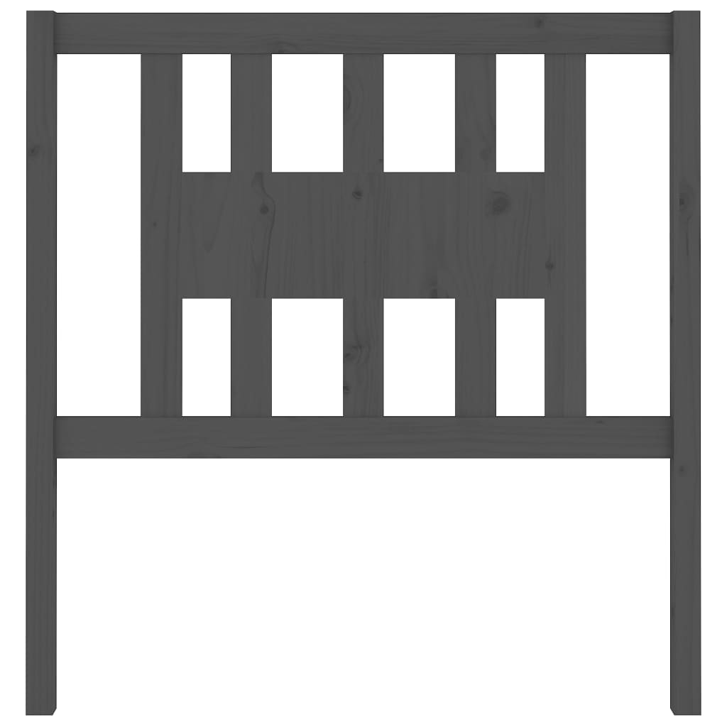 Testiera per Letto-Testata-Testiera Decorativa Grigia 96x4x100 cm in Legno Massello di Pino 374554
