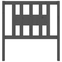 Testiera per Letto Grigia 106x4x100cm in Legno Massello di Pino 818657