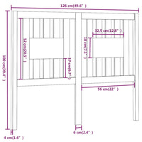 Testiera per Letto-Testata-Testiera Decorativa ambra 126x4x100 cm in Legno di Pino 278073